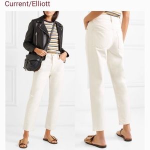 Current/Elliot The Vintage Cropped Slim Off White Size 29 NWT
